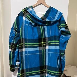 Blue and Green Plaid Snuggie